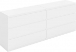 Komoda kapp magamistuppa, 100 cm lai, valge, 3 sahtlit / voodikapp, sahtli kapp ja k&uuml;ljepink, Komoda valge kontorisse, elutuppa, magamistuppa, esikusse m&ouml;&ouml;bel, 100 x 40 x 75