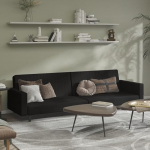 ZEYUAN 375943 Diivanvoodi 2-kohaline must sametist Lounge diivan, Diivanid ja diivanid, Relax diivan, diivan elutuppa
