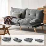 LINSY HOME 3-kohaline diivanvoodi magamisfunktsiooniga, v&auml;ike diivan voodifunktsiooniga, kokkupandav &scaron;eniilis diivan, noorte diivan, 180 &times; 106 cm lamamispind elutuppa, magamistuppa, korterisse (tumehall)