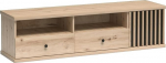 MINIO go for it - TV Lowboard koos liistudega, Mali, 160,6 x 43,4 x 40,6 cm, kaasaegne TV kapp 1 ukse ja 2 sahtliga, ideaalne kapp elutuppa, ilma metalljalgadeta - Artisan Oak/Black