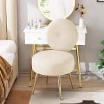 Garderoobitool, garderoobitool, elutoa tool seljatoega ja reguleeritavate kuldsete jalgadega, sametist laua tool s&ouml;&ouml;gitoa tool magamistuppa, elutuppa, lastetuppa, kodukontorisse, beež