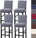 HFCNMY Baaritooli katted,Stretch Baaritooli katted seljatoega,Jacquard Baaritooli katted,Baaritooli katted,Slipcovers seljatoega,Pub Counter Stool,Tooli katted kummipaeladega,Hall,4