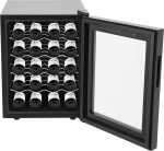 48 L veinik&uuml;lmik, 20 pudelit, vabalt seisev veinikliimakapp klaasukse ja UV-kaitsega, 12-18&deg;C puutetundlik juhtimine, vaikne 39 dB, LED-puutepaneeliga, must