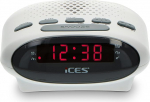 iCES ICR-210 kellaradio (2X &auml;ratuskord, snooze funktsioon, uneaegur) valge