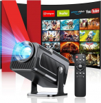 Mini projektor 4K, Full HD 1080P mini projektor, WiFi 6 ja Bluetooth 5.4 automaatne vertikaalne keystone korrektsioon, projektor 4K kodukino, 200 tolli, kaasaskantav videoprojektor mobiiltelefoni / TV-pulga jaoks