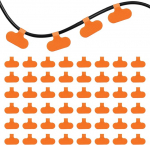 PATIKIL 48Stk Kabel-Etiketten, 2,4" Beschreibbare Kabelbinder Oval Mit Klettverschluss Zur Organisation Und Kennzeichnung Von Elektronikkabeln, oranž
