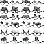 Suilung 24 Pack uusaasta &otilde;htu prillid Party Supplies 2025 paberist prillid prillid prillid fototarvikud Happy New Year Decorations