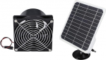 GOWENIC Solarbetriebener Abluftventilator, 50 W 12 V Solarpanel 6,5 Zoll L&uuml;ftungsventilationsventilator mit 1 M Kabel und Halterung, f&uuml;r Au&szlig;enhausschuppenhuhnstall