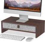 Fenge monitoride statiiv sahtliga, 42,5 cm monitoride t&otilde;stuk, t&ouml;&ouml;laua korraldaja arvutile/lauaarvutile/printerile, 42,5 &times; 23,5 &times; 14,2 cm, kandev&otilde;ime 20 kg (pruun)