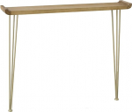 Kitsas konsoollaud, puidust sissep&auml;&auml;sulaud, seinalaud esikusse, magamistuppa, elutuppa, fuajeesse (kuldne, 120 x 20 x 80 cm / 47 x 8 x 31 tolli)