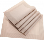 TOPBATHY isoleeritud kohtade matid libisemisvastased lauaplaadid Placemats Placemats Woven Wipe Clean s&ouml;&ouml;gilaudade matid Anti-scalding Tea Coasters PVC Pack of 6