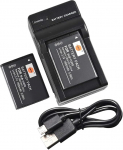 DSTE SLB-1137D Li-ioon aku (2-pakk) ja Micro USB laadija Sobib Samsung NV11 NV24HD NV30 NV40 NV100HD NV103 NV106HD TL34HD jaoks