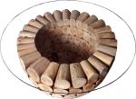 invicta INTERIOR Pure Nature T&auml;ispuidust teakpuust kohvilaud 70 cm &uuml;mmargune klaasiga T&auml;ispuidust elutoa laud Teakpuidust