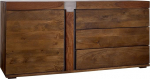 MASSIVMOEBEL24.DE Amsterdami k&uuml;ljepaneel t&auml;ispuidust #10 Mangopuit - pruun, lakitud Moodne stiil 160 x 45 x 75 cm T&auml;ispuidust t&auml;ispuidust valmistatud k&uuml;ljepaneel