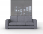 MAXIMAHOUSE Invento LED vertikaalne riidekapp voodi diivaniga, 160 V puidust lamelliraamiga, seinale kokkupandav voodi 160 x 200 cm, t&auml;iskasvanud, kaasaegne kontseptsioon ja disain, vastupidav, praktiline