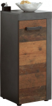 trendteam smart living - Indy - Sahtlikapp - Antiikne tamm / hall matt - &ouml;&ouml;konsool - (B x K x S) 36 x 81 x 31 cm - viilutatud ukse ja sahtliga - ekstravagantse k&auml;epidemega