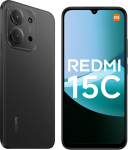 XIAOMI Redmi 15C 6.9-tolline mobiiltelefon 120Hz, 6000 mAh, 4+256G nutitelefon kesk&ouml;&ouml; mustana