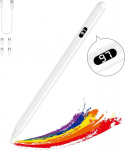 MoKo pliiats pliiats Apple iPad/iPhone/Samsung/Lenovo/IOS/Android/Xiaomi tahvelarvutitele, mobiiltelefonidele, nutitelefonidele, universaalne pliiats koos elektrikuvariga, valge