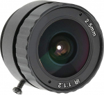 Shanrya HD Image CCTV Lens High Definition Fixed 2.5mm CS Fixed Non-Zoom Lens for CCTV DSLR Removable Hood
