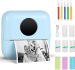 GuKKK Mini Printer, Mobile Photo Printer, Portable, Wireless Thermal Printer, Smartphone Bluetooth, for Learning Aid, Learning Notes, Notes, Journal, List (A)