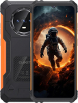 Cubot Kingkong ES 6,56-tolline HD+ nutitelefon, 16GB (6GB+10GB) RAM ja 128GB ROM, 48MP kolmekordne kaamera, 5100mAh aku, Android 14, OctaCore protsessor, v&auml;rv Must+Orange
