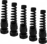 M16 x 1,5 veekindel kaablifiltri plastist pingevabastusega kaabli&uuml;hendused Flex Spiral Joint Nailon sobib 5mm-8mm l&auml;bim&otilde;&otilde;duga traat must 5tk