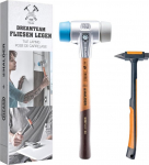 HALDER - Action Box Dreamteam Tile Laying, Simplex Soft Hammer TPE Soft / TPE Mid and Picard Tiling Hammer 3113s002