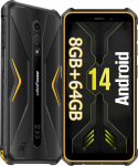 Ulefone Armor X12 Pro Outdoor mobiiltelefon Android 14 Octa-Core 8GB + 64GB/SD-256GB, IP68 nutitelefon ilma lepinguta veekindel, 4G Dual SIM mobiiltelefonid 4860mAh akuga, 13MP + 8MP, 5GHz