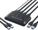 Xiwai KVM USB 3.0 l&uuml;liti valija 4 pordi PC-de jagamine 4 seadme jaoks klaviatuurile hiirele skannerile printerile