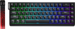 YUNZII MAD68 HE Rapid Trigger Keyboard, 60% juhtmega m&auml;nguklaviatuur magnetl&uuml;lititega, 0,02 mm t&auml;psus, 8000 Hz, reguleeritav k&auml;ivitamine, Hot Swap, RGB, Snap Tap, PBT PC ja Mac jaoks (must)