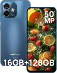 Ulefone Note 16 Pro nutitelefon ilma lepinguta, 16GB + 128GB/SD-256GB mobiiltelefon 4400mAh 50MP kaameraga Octa Core 6.52 tolli HD+ 5Ghz WiFi Android 13 Dual SIM s&otilde;rmej&auml;lg / n&auml;o ID / 4G / GPS / OOTG / sinine