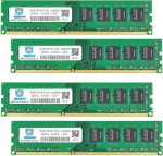 [32GB DDR3L RAM] DDR3L-1600 UDIMM 32GB Kit (4x8GB) 2Rx8 PC3L-12800U 8GB PC3-12800 DDR3-1600MHz 240 Pin DIMM Non ECC Unbuffered 1.35V/1.5V CL11 Dual Rank Desktop m&auml;lu Ram