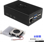 Raspberry Pi 5 korpus 9 x 6 x 3 cm tarvikud Metallist korpus koos Raspberry Pi 5 ventilaatoriga
