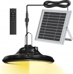 Neoglint Solar rippvalgusti Outdoor Indoor 100 LED-dioodid Dimmable rippuvad p&auml;ikesevalgustid IP66 veekindel v&auml;litingimustes kasutamiseks koos kaugjuhtimispuldiga 3 v&auml;rvi rippvalgusti koos 5 m kaabli p&auml;ikesepaneeliga ja USB-laadimisega