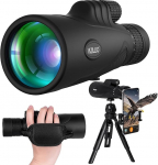Monocular Telescope 10-30 x 50 HD Monocular Telescope with Smartphone Holder and Tripod, Waterproof Mobile Phone Monocular for Wildlife, Bird Watching, Hunting, Camping, Travel, Wildlife Mystery