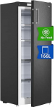 CHiQ Freezer Large 166 L, MultiAirflow-No Frost, 144 cm H, Touch Control, Quick Freezer Function, Interchangeable Door Hinge, Black Freestanding Freezer, FSD166NE4E