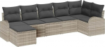 Rantry Garten Diivan Set Set von 7 Beige Rattan, Pol&uuml;ester Garten Diivan Set Gartenlounge Model3346132