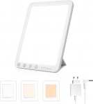 Mucek p&auml;evavalguslamp, 15000 Lux valgusteraapialamp, UV-vaba LED p&auml;evavalguslamp, p&auml;evavalguse simulatsioon, 3 v&auml;rvitemperatuuri, 5 heledusastet, puutetundlik p&auml;ikesevalguslamp, t&auml;isspektriline lamp.