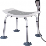 Adjustable Bath Chair, Height Adjustable Shower Stool, Non-Slip Bath Seat, Shower Aid, Shower Seat, 150 kg Capacity