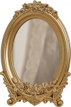 GISELA D Vintage Carved Gold Makeup Mirror Desk Decorative Vanity Mirror Oval for Room Dresser Table Dressing Table (#1)