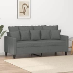 Juroupi 2-Sitzer-Sofa Diivan 2 Sitzer Loveseat Diivanid F&uuml;R Wohnzimmer Diivan Loveseats Dunkelgrau 140 cm Stoff - 359268