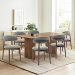 COLAMY k&ouml;&ouml;gitoolid, s&ouml;&ouml;gitoolide komplekt, 6 tooli, kaasaegsed polsterdatud s&ouml;&ouml;gitoolid fikseeritud seljatoega, riidest s&ouml;&ouml;gitoolid puidust jalaga s&ouml;&ouml;gituppa, k&ouml;&ouml;ki, restorani, roheline