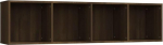 vidaXL raamaturiiul / TV-kapp pruun tammepuust 143 x 30 x 36 cm Puitmaterjali