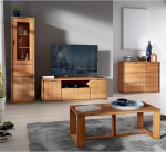 Elutoa m&ouml;&ouml;blikomplekt 4-osaline vitriin kohvilaud Lowboard kapp elutoa kapp Modern Oak