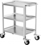 TAIMIKO Large Stainless Steel Utility Cart 3 Tier Kitchen Trolley Trolley Restaurant Serving Trolley Storage Trolley Garage Restaurants Hotel
