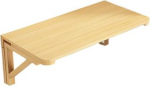 Klapptisch aus Holz zur Wandmontage, stabile Struktur, hohe Tragf&auml;higkeit, leicht zu reinigen, abgerundete Ecken, platzsparendes Design f&uuml;r K&uuml;che, Schlafzimmer und Laptop.