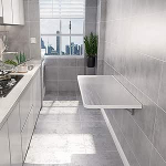Computer-Arbeitspl&auml;tze 304 Edelstahl-Klapptisch Wandmontierte klappbare Esstische, platzsparender seitlich h&auml;ngender Tisch f&uuml;r Arbeitszimmer, Schlafzimmer, Badezimmer oder Balkon (suurus: L70