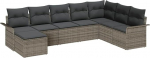 Gartensofa-Set mit Kissen 8 tk Grau Poly-Rattan Gartenm&ouml;bel Model3345479
