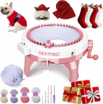 SENTRO Knitting Machine, 48 Needles Knitting Machine with Row Counter, Dual Mode Knitting Loom Machine, Large Size DIY Toy for Children and Adults, Hand Woven, Like Hats, Scarves (48 Pins)