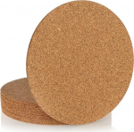 COM-FOUR&reg; 8x Cork round saucer, &Oslash; 19,5 x 0,5 cm, saucer for pots and pans, heat resistant, very good quality (08 pieces - &Oslash; 19.5 x 0,5 cm)